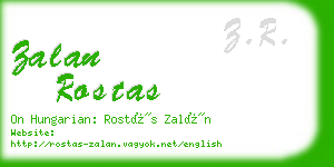 zalan rostas business card